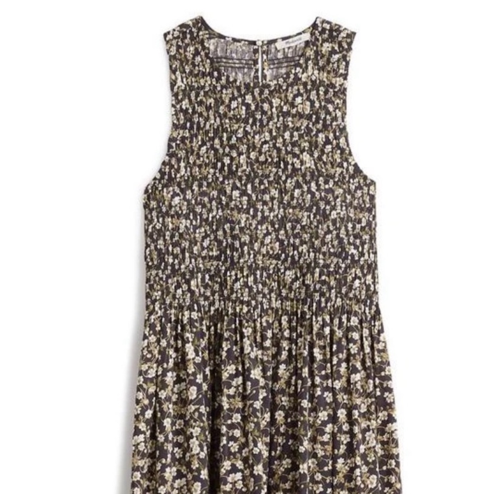 Madewell Melody Smocked Midi Dress in Floral size M